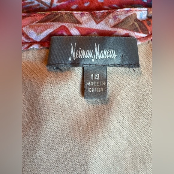 Neiman Marcus colorful beaded neck halter dress size 14 - Picture 7 of 8